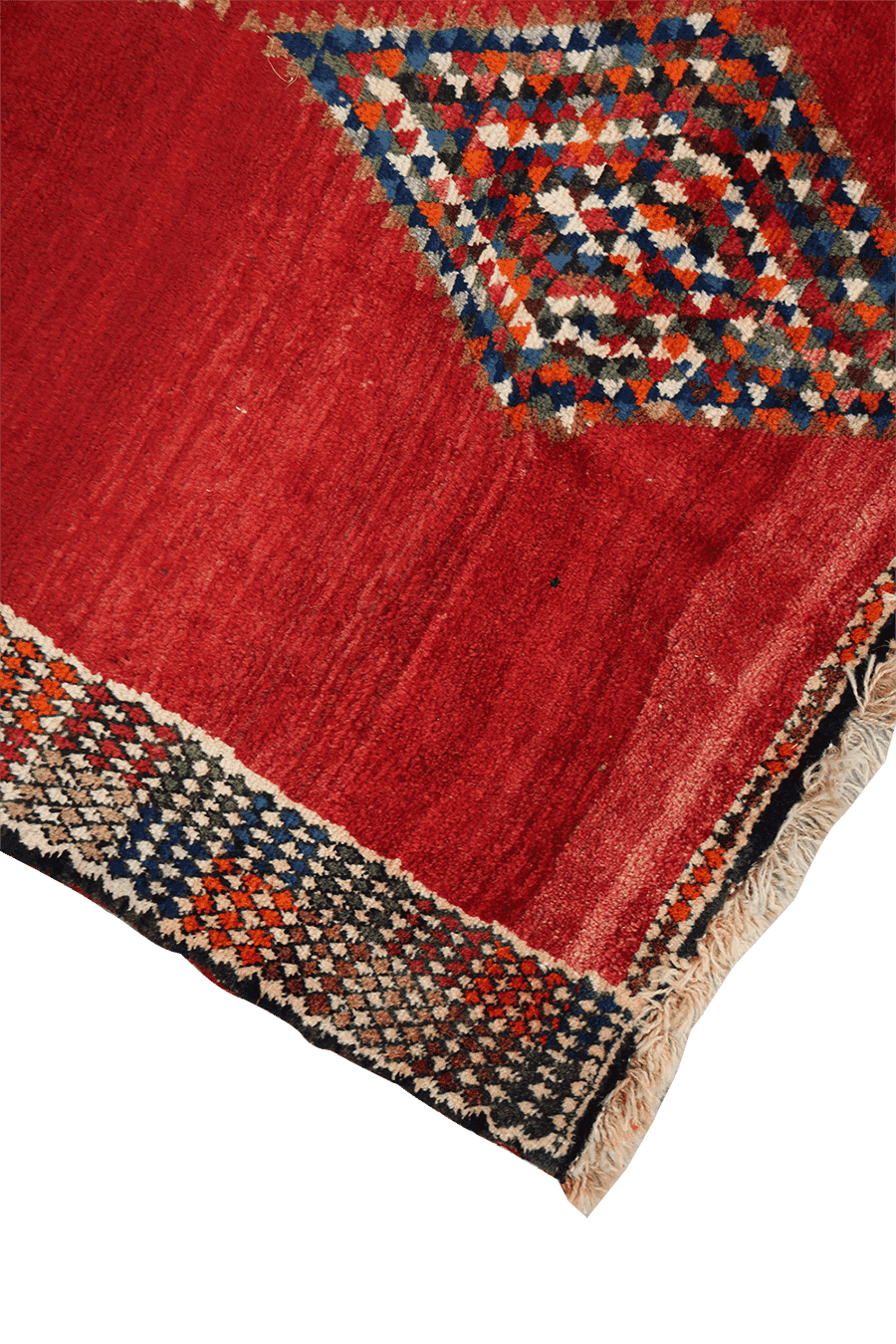 161 x 120 cm Gabbeh Tribal Wool Rugs Handmade Red Colour - Rugoutlet