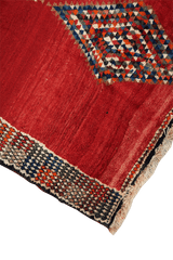 161 x 120 cm Gabbeh Tribal Wool Rugs Handmade Red Colour - Rugoutlet