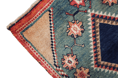 192 x 100 cm Gabbeh Tribal Wool Rug Hand-Knotted Grey Blue Colour - Rugoutlet