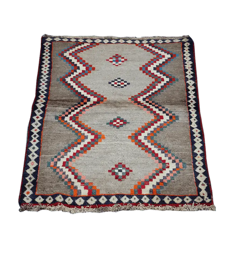 179x122 cm Gabeh Tribal Wool Rugs Hand Knotted Beige Brown - Rugoutlet