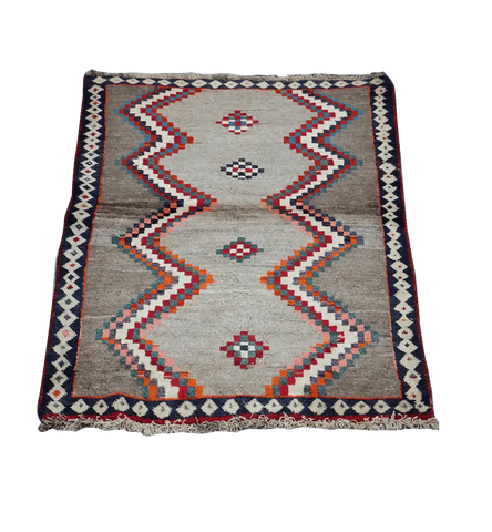 179x122 cm Gabeh Tribal Wool Rugs Hand Knotted Beige Brown - Rugoutlet