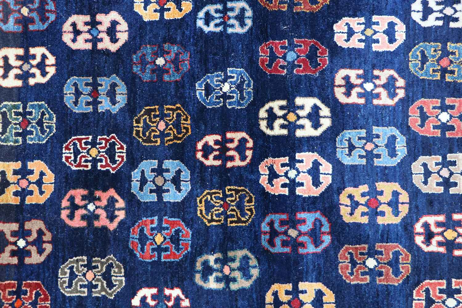 133x107cm Persian Gabbeh Qashqai Tribal wool blue rug - Rugoutlet