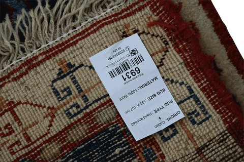 133x107cm Persian Gabbeh Qashqai Tribal wool blue rug - Rugoutlet
