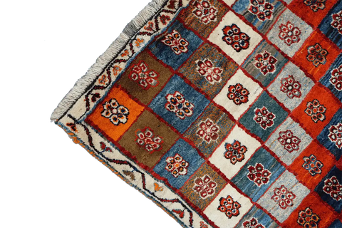 164 x 125 cm (5.38 x 4.10 ft) Gabbeh Tribal Wool Rugs Handmade Multi-Coloured - Rugoutlet
