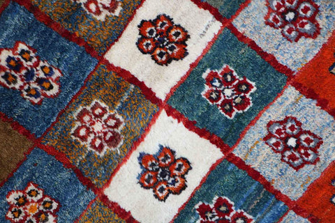 164 x 125 cm (5.38 x 4.10 ft) Gabbeh Tribal Wool Rugs Handmade Multi-Coloured - Rugoutlet