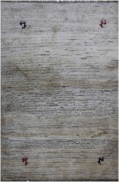 165 x 107 cm (5.41 x 3.51 ft) Gabbeh Tribal Wool Rugs Hand Knotted Brown Coloured - Rugoutlet