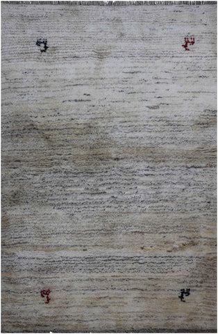 165 x 107 cm (5.41 x 3.51 ft) Gabbeh Tribal Wool Rugs Hand Knotted Brown Coloured - Rugoutlet