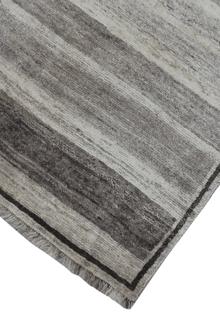 142 x 102 cm Gabbeh Tribal Wool Rugs Handcrafted Grey Colour - Rugoutlet