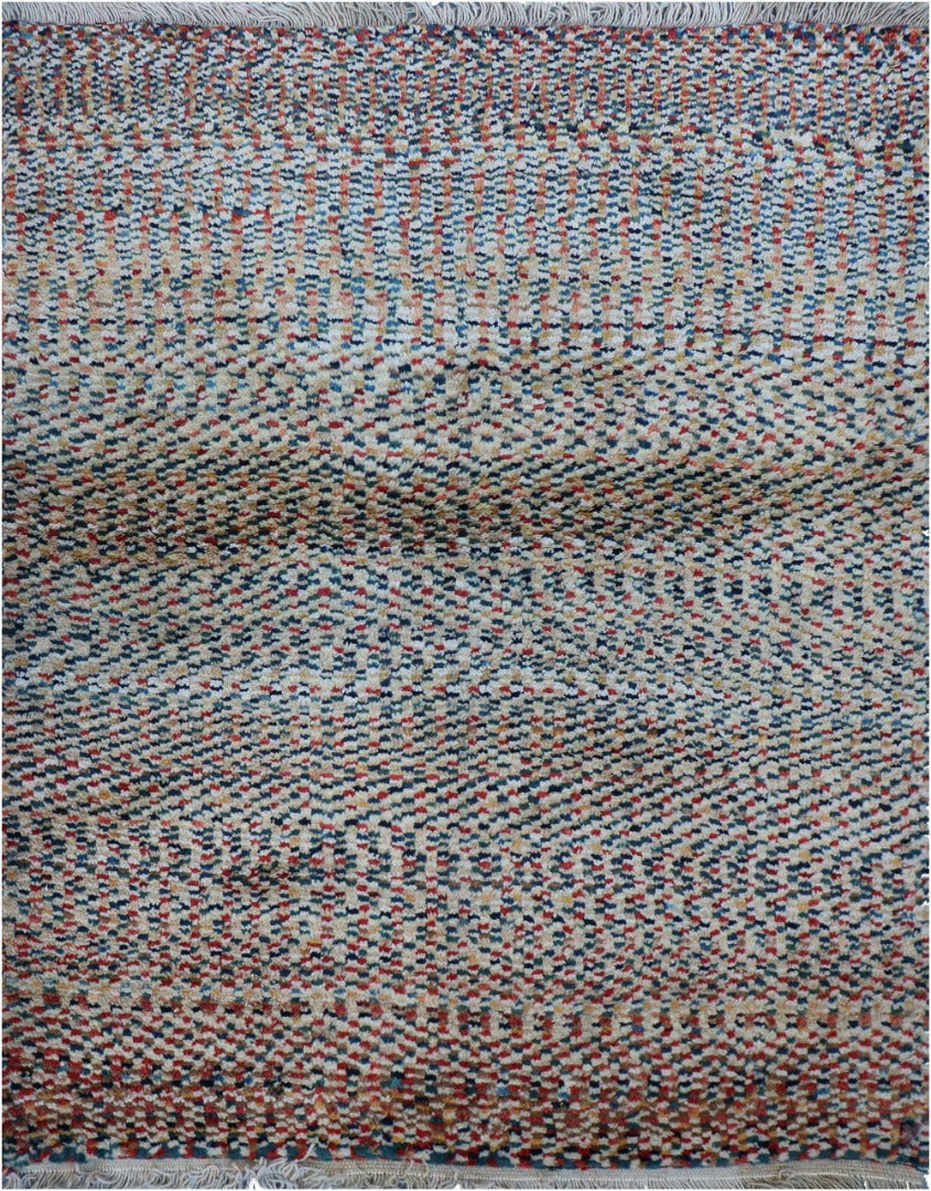 130 x 105 cm Multi-coloured Contemporary Persian Gabbeh handmade Qashqai Tribal rug - Rugoutlet