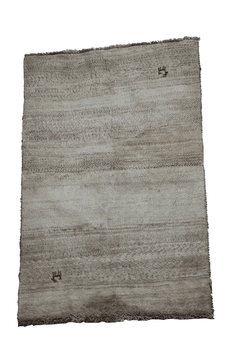 156 x 98 cm Gabbeh Tribal Wool Rugs Handmade Brown Colour - Rugoutlet
