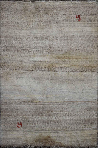 156 x 98 cm Gabbeh Tribal Wool Rugs Handmade Brown Colour - Rugoutlet