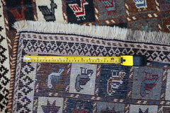 188 x 82 cm Gabbeh Tribal Wool Rug Hand-Knotted Multi-Coloured - Rugoutlet