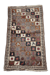 188 x 82 cm Gabbeh Tribal Wool Rug Hand-Knotted Multi-Coloured - Rugoutlet