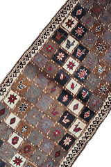 188 x 82 cm Gabbeh Tribal Wool Rug Hand-Knotted Multi-Coloured - Rugoutlet