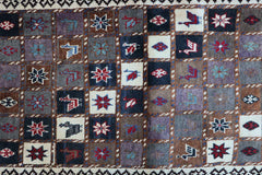 188 x 82 cm Gabbeh Tribal Wool Rug Hand-Knotted Multi-Coloured - Rugoutlet