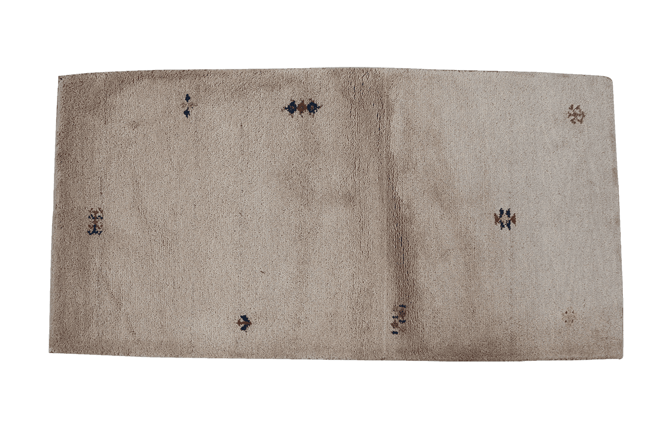 139 x 71 cm Gabbeh Wool Rugs Handcrafted Brown - Rugoutlet