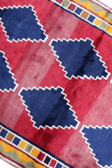 175 x 123 cm Gabbeh Tribal Wool Rugs Hand Knotted Red Blue Colour - Rugoutlet