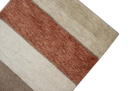 143 x 74 cm Gabbeh Tribal Wool Rugs Handmade Beige Brown - Rugoutlet