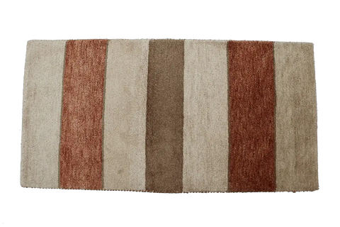 143 x 74 cm Gabbeh Tribal Wool Rugs Handmade Beige Brown - Rugoutlet
