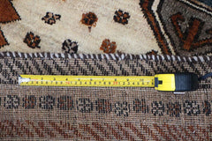 158 x 125 cm Gabbeh Tribal Wool Rugs Handmade Beige Brown Colour - Rugoutlet