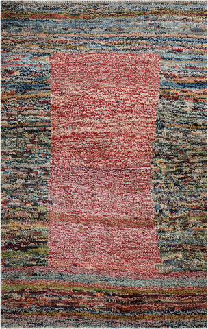 120x90 cm Handmade Tribal Gabbeh multi-coloured wool rug - Rugoutlet