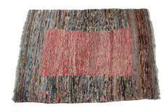 120x90 cm Handmade Tribal Gabbeh multi-coloured wool rug - Rugoutlet