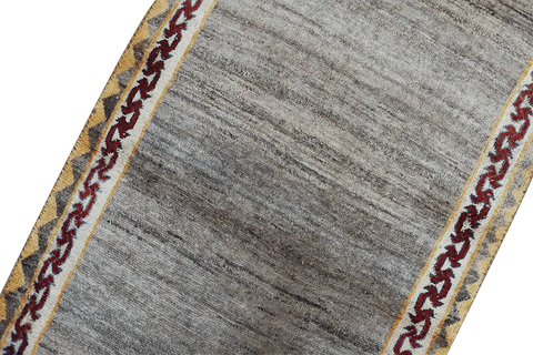 170 x 100 (5.58 x 3.28 ft) cm Gabbeh Tribal Wool Rugs Hand Knotted Grey Cololur - Rugoutlet