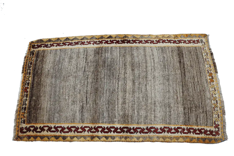 170 x 100 (5.58 x 3.28 ft) cm Gabbeh Tribal Wool Rugs Hand Knotted Grey Cololur - Rugoutlet