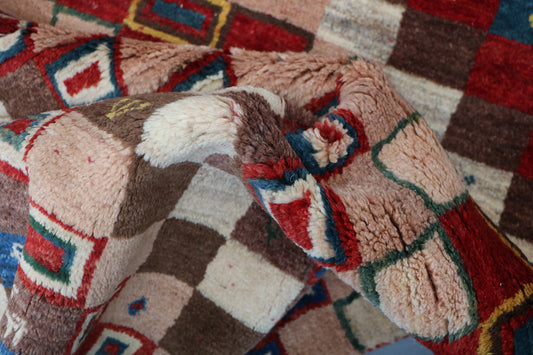 Thick pile wool tribal rug