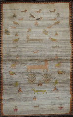 206 x 88 cm Gabbeh Tribal Wool Rug Hand-Knotted Brown Colour - Rugoutlet