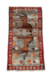 Gabbeh Tribal Wool Rug 224 x 120 cm (7.35 x 3.94 ft)