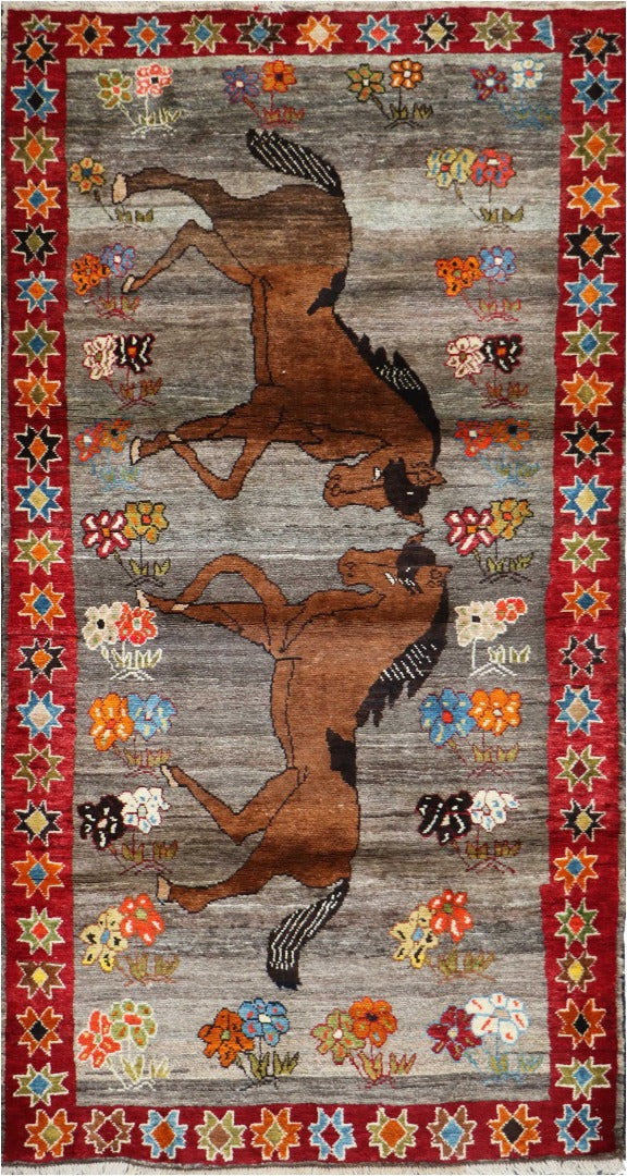 Gabbeh Tribal Wool Rug 224 x 120 cm (7.35 x 3.94 ft)