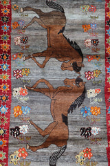 Gabbeh Tribal Wool Rug 224 x 120 cm (7.35 x 3.94 ft)