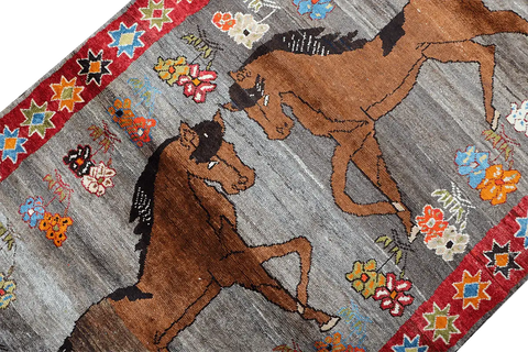 Gabbeh Tribal Wool Rug 224 x 120 cm (7.35 x 3.94 ft)
