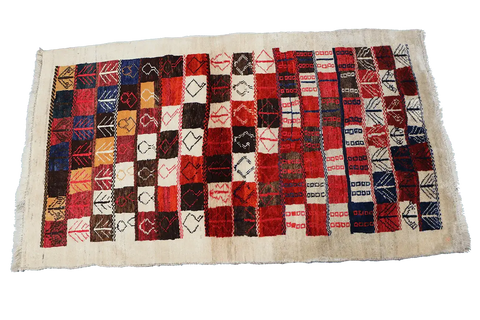 168 x 97 cm (5.51 x 3.18 ft) Gabbeh Tribal Wool Rugs Hand Knotted Multi-Coloured - Rugoutlet