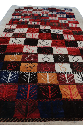 168 x 97 cm (5.51 x 3.18 ft) Gabbeh Tribal Wool Rugs Hand Knotted Multi-Coloured - Rugoutlet
