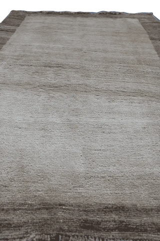 190 x 175 cm Gabbeh Tribal Wool Rug Hand-Knotted Brown Beige Colour - Rugoutlet