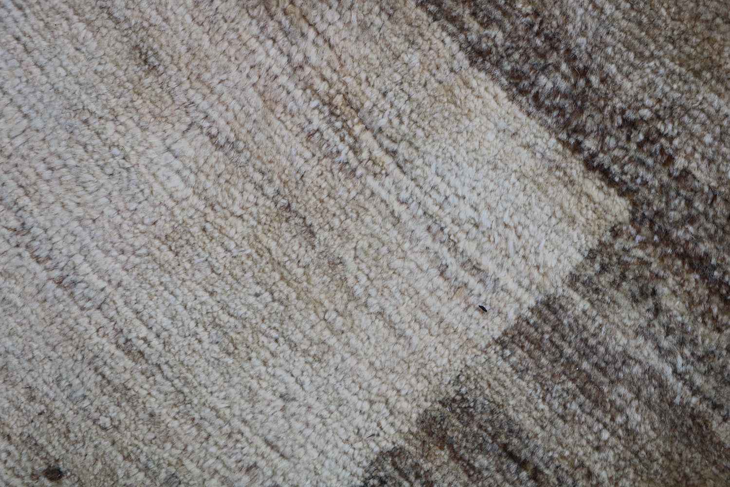 190 x 175 cm Gabbeh Tribal Wool Rug Hand-Knotted Brown Beige Colour - Rugoutlet