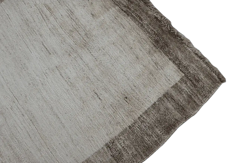 190 x 175 cm Gabbeh Tribal Wool Rug Hand-Knotted Brown Beige Colour - Rugoutlet