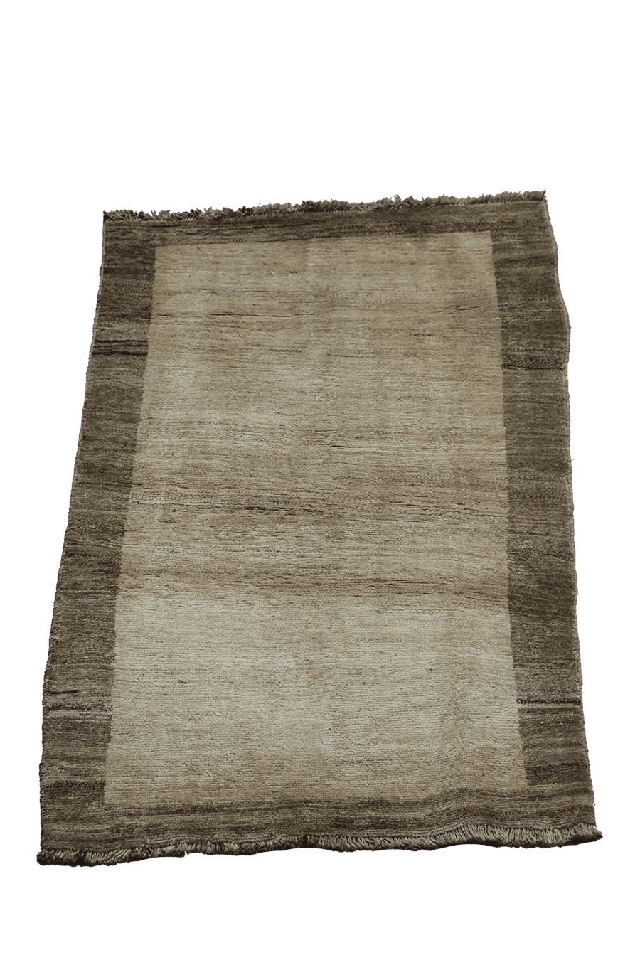 190 x 175 cm Gabbeh Tribal Wool Rug Hand-Knotted Brown Beige Colour - Rugoutlet