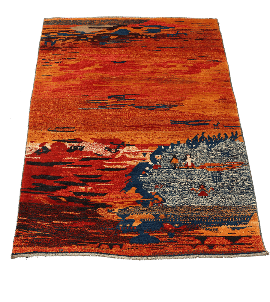 150 x 115 cm Gabbeh Tribal Wool Rugs Handmade Multi-Coloured - Rugoutlet