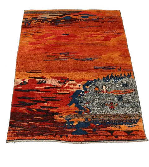 150 x 115 cm Gabbeh Tribal Wool Rugs Handmade Multi-Coloured - Rugoutlet
