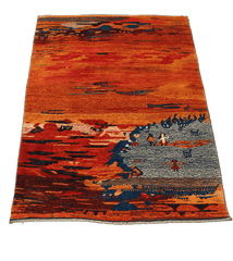 150 x 115 cm Gabbeh Tribal Wool Rugs Handmade Multi-Coloured - Rugoutlet