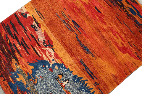150 x 115 cm Gabbeh Tribal Wool Rugs Handmade Multi-Coloured - Rugoutlet