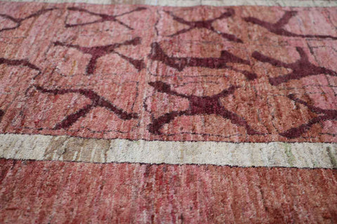 142 x 90 cm Gabbeh Tribal Wool Rugs Handmade Peach Colour - Rugoutlet