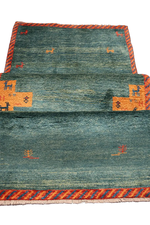 A Gabbeh Tribal Wool Rug