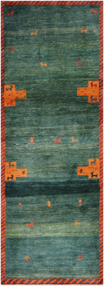 Gabbeh Tribal Wool Rug 287 x 94 cm (9.42 x 3.08 ft)