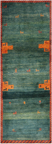 A Gabbeh Tribal Wool Rug