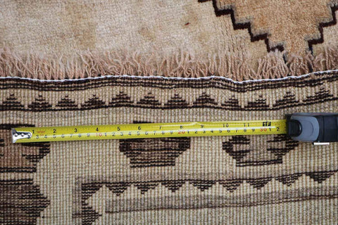 192 x 122 cm Gabbeh Tribal Wool Rug Hand-Knotted Beige Colour - Rugoutlet