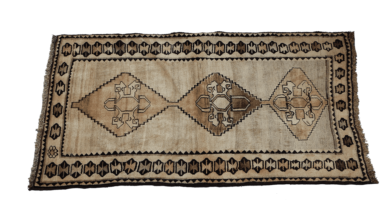 192 x 122 cm Gabbeh Tribal Wool Rug Hand-Knotted Beige Colour - Rugoutlet